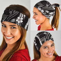 Samoa Siapo Tribal Pattern Neck Gaiter Black Polynesian Plumeria Tapa Motif LT9 - Polynesian Pride