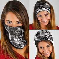 Samoa Siapo Tribal Pattern Neck Gaiter Black Polynesian Plumeria Tapa Motif LT9 - Polynesian Pride