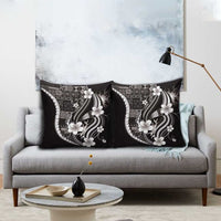 Samoa Siapo Tribal Pattern Pillow Cover Black Polynesian Plumeria Tapa Motif LT9 - Polynesian Pride