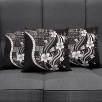 Samoa Siapo Tribal Pattern Pillow Cover Black Polynesian Plumeria Tapa Motif LT9 - Polynesian Pride