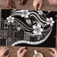 Samoa Siapo Tribal Pattern Puzzle Black Polynesian Plumeria Tapa Motif LT9 - Polynesian Pride