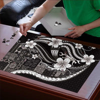 Samoa Siapo Tribal Pattern Puzzle Black Polynesian Plumeria Tapa Motif LT9 - Polynesian Pride