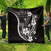 Samoa Siapo Tribal Pattern Quilt Black Polynesian Plumeria Tapa Motif LT9 - Polynesian Pride
