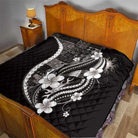 Samoa Siapo Tribal Pattern Quilt Black Polynesian Plumeria Tapa Motif LT9 - Polynesian Pride