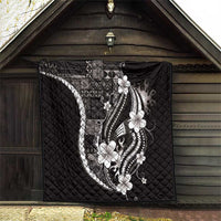 Samoa Siapo Tribal Pattern Quilt Black Polynesian Plumeria Tapa Motif LT9 - Polynesian Pride