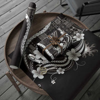Samoa Siapo Tribal Pattern Wrapping Paper Black Polynesian Plumeria Tapa Motif LT9 - Polynesian Pride