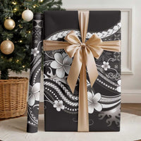 Samoa Siapo Tribal Pattern Wrapping Paper Black Polynesian Plumeria Tapa Motif LT9 - Polynesian Pride
