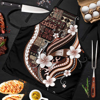 Samoa Siapo Tribal Pattern Apron Brown Polynesian Plumeria Tapa Motif LT9 Brown - Polynesian Pride