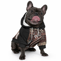 Samoa Siapo Tribal Pattern Pet Hoodie Brown Polynesian Plumeria Tapa Motif LT9 - Polynesian Pride