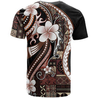 Samoa Siapo Tribal Pattern T Shirt Brown Polynesian Plumeria Tapa Motif LT9 - Polynesian Pride