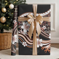 Samoa Siapo Tribal Pattern Wrapping Paper Brown Polynesian Plumeria Tapa Motif LT9 - Polynesian Pride