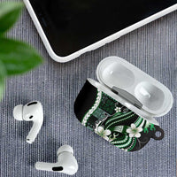 Samoa Siapo Tribal Pattern AirPods Case Forest Green Polynesian Plumeria Tapa Motif LT9 - Polynesian Pride