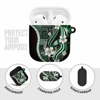 Samoa Siapo Tribal Pattern AirPods Case Forest Green Polynesian Plumeria Tapa Motif LT9 - Polynesian Pride