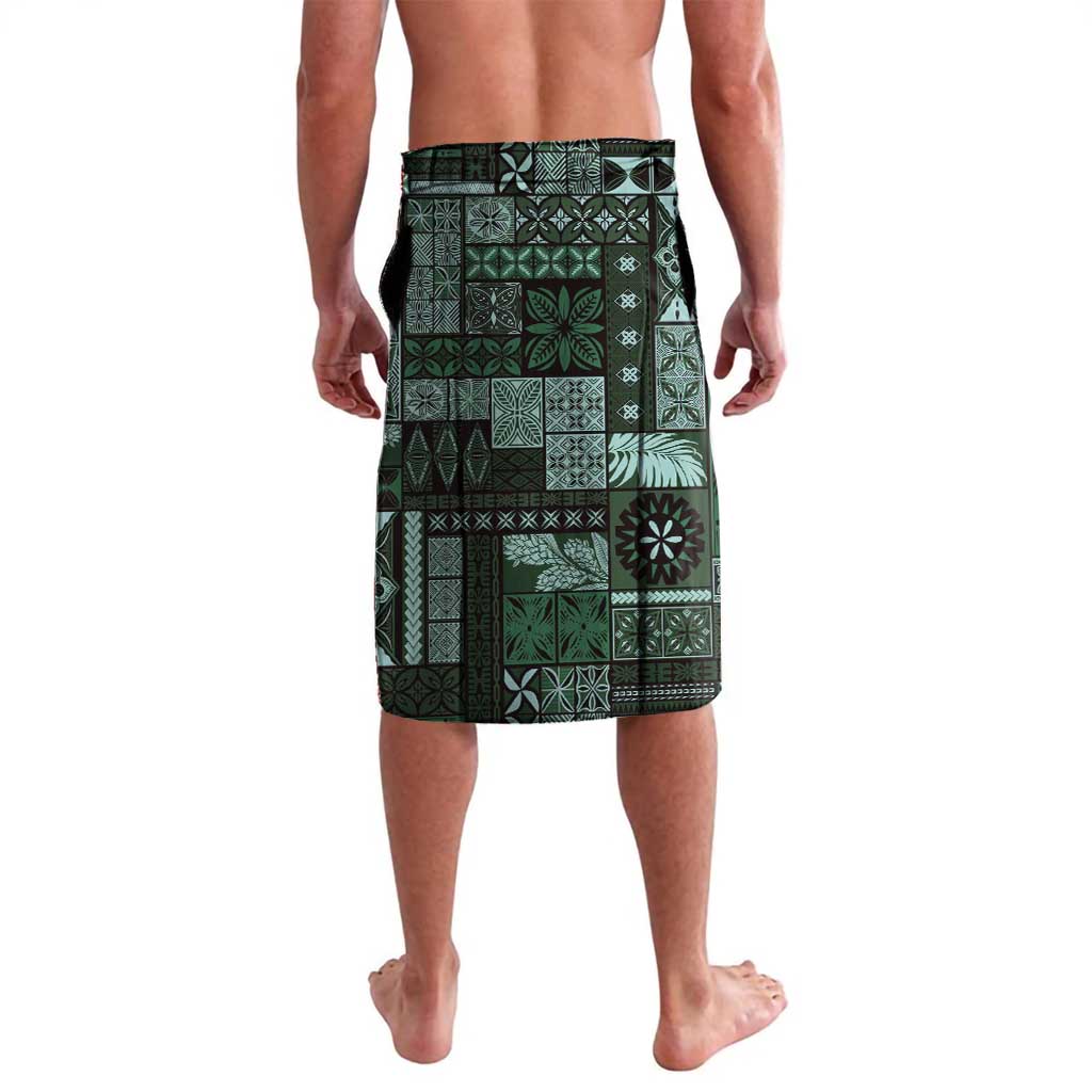 Samoa Siapo Tribal Pattern Lavalava Forest Green Polynesian Plumeria Tapa Motif LT9 - Polynesian Pride