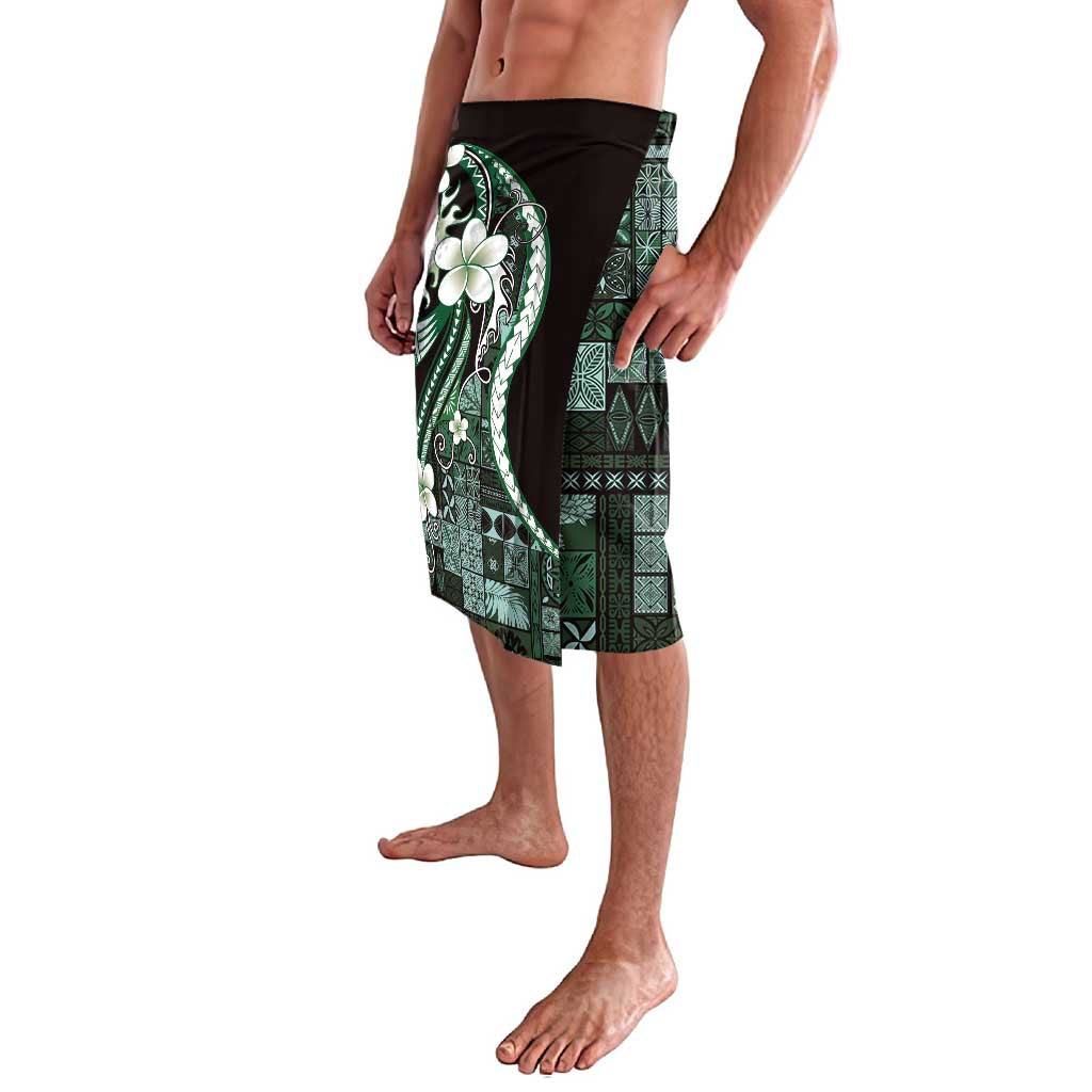 Samoa Siapo Tribal Pattern Lavalava Forest Green Polynesian Plumeria Tapa Motif LT9 - Polynesian Pride