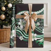 Samoa Siapo Tribal Pattern Wrapping Paper Forest Green Polynesian Plumeria Tapa Motif LT9 - Polynesian Pride