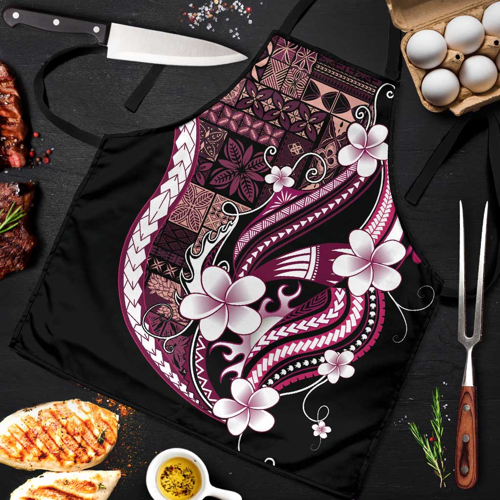 Samoa Siapo Tribal Pattern Apron Violet Polynesian Plumeria Tapa Motif LT9 Violet - Polynesian Pride
