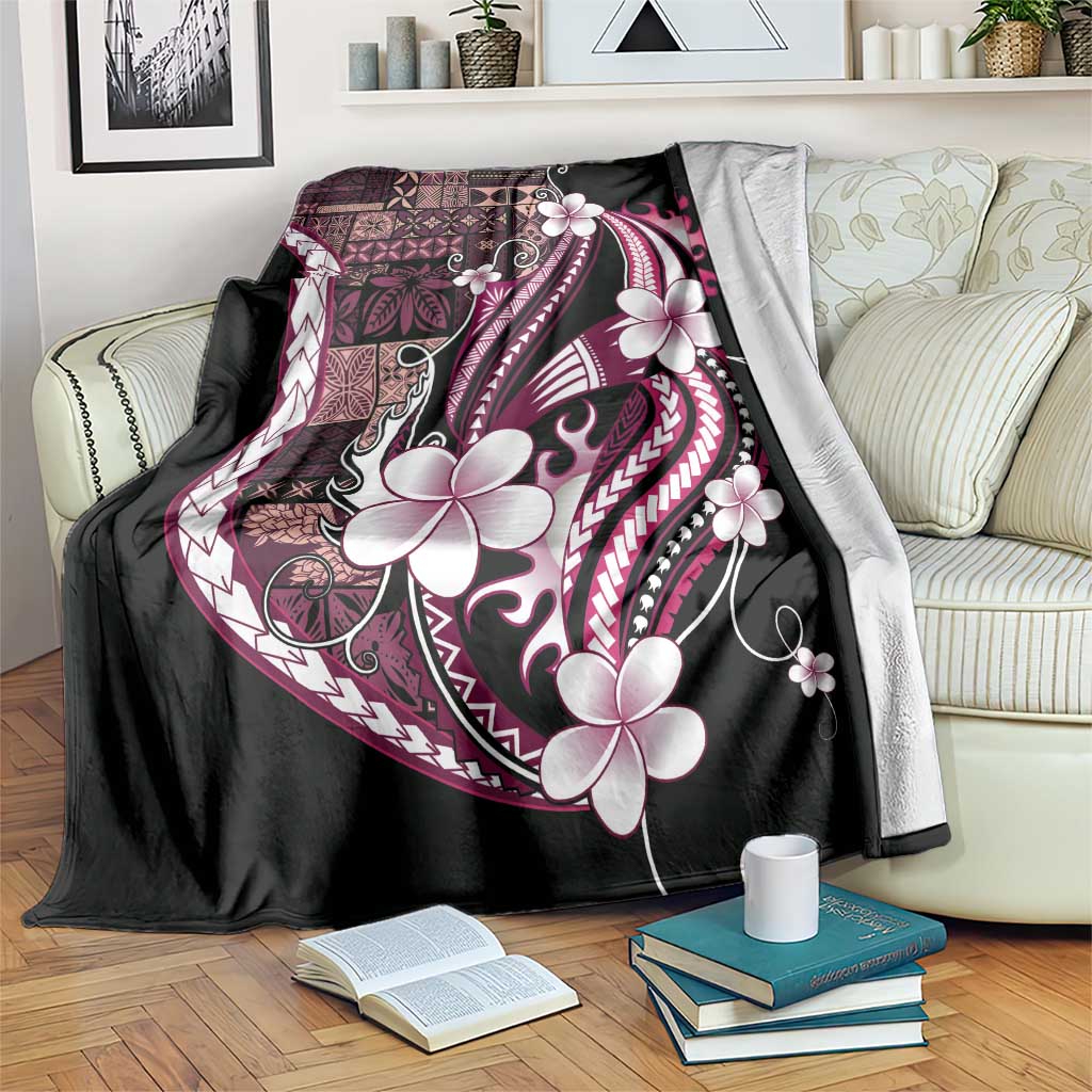Samoa Siapo Tribal Pattern Blanket Violet Polynesian Plumeria Tapa Motif LT9 Violet - Polynesian Pride