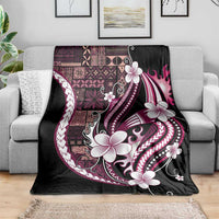 Samoa Siapo Tribal Pattern Blanket Violet Polynesian Plumeria Tapa Motif LT9 - Polynesian Pride
