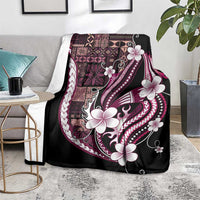 Samoa Siapo Tribal Pattern Blanket Violet Polynesian Plumeria Tapa Motif LT9 - Polynesian Pride