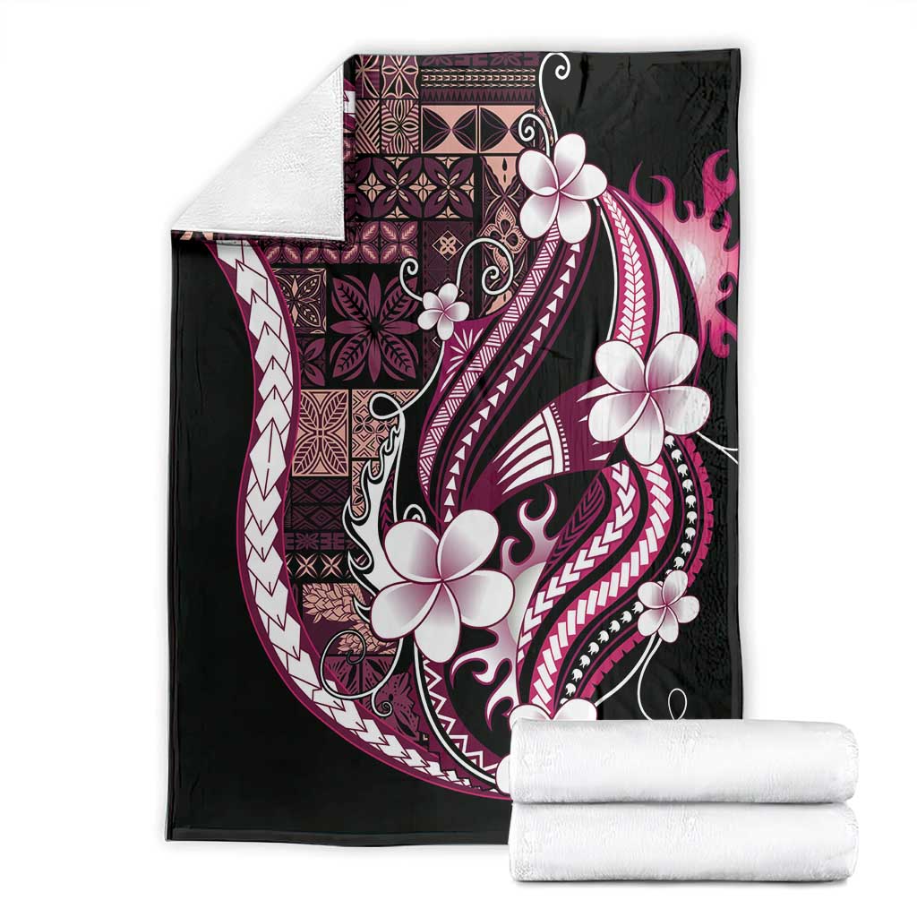 Samoa Siapo Tribal Pattern Blanket Violet Polynesian Plumeria Tapa Motif LT9 - Polynesian Pride