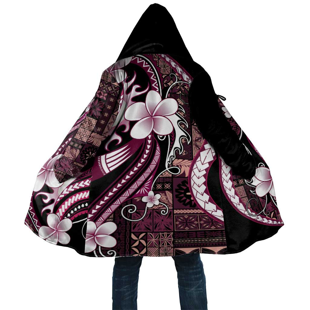 Samoa Siapo Tribal Pattern Cloak Violet Polynesian Plumeria Tapa Motif LT9 Unisex Violet - Polynesian Pride