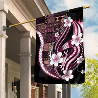 Samoa Siapo Tribal Pattern Garden Flag Violet Polynesian Plumeria Tapa Motif LT9 House Flag Violet - Polynesian Pride