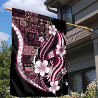 Samoa Siapo Tribal Pattern Garden Flag Violet Polynesian Plumeria Tapa Motif LT9 - Polynesian Pride