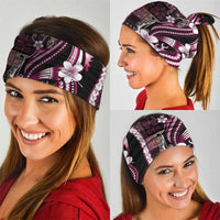 Samoa Siapo Tribal Pattern Neck Gaiter Violet Polynesian Plumeria Tapa Motif LT9 - Polynesian Pride