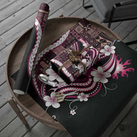 Samoa Siapo Tribal Pattern Wrapping Paper Violet Polynesian Plumeria Tapa Motif LT9 - Polynesian Pride