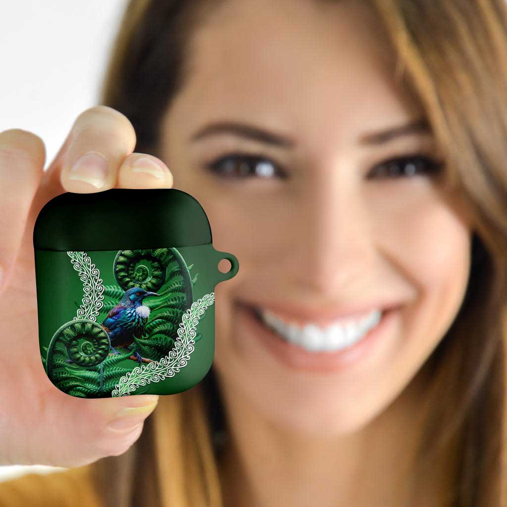 Tui Bird Koru Silver Fern Aotearoa AirPods Case LT9 - Polynesian Pride
