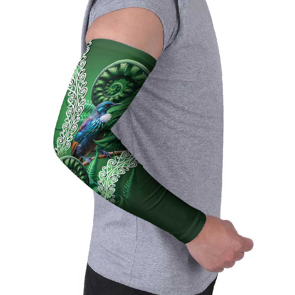 Tui Bird Koru Silver Fern Aotearoa Arm Sleeves LT9 - Polynesian Pride