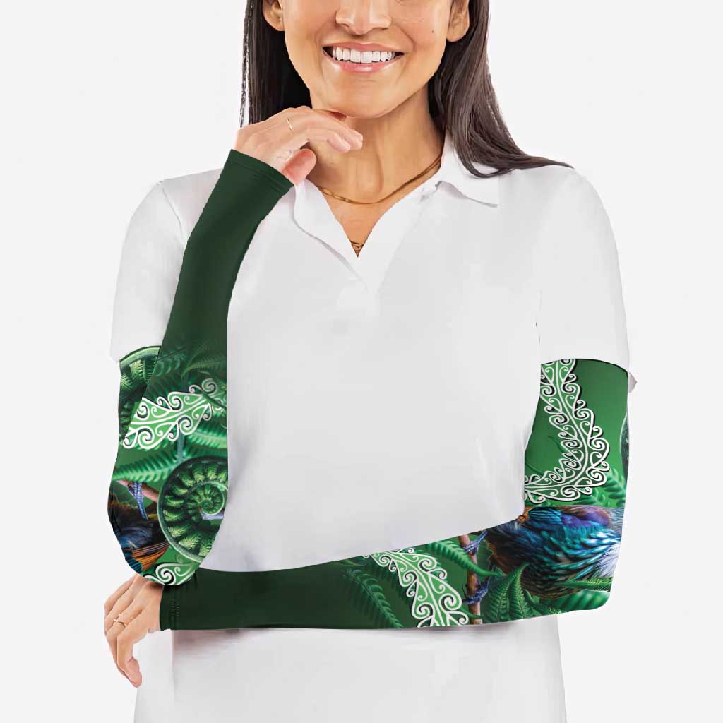 Tui Bird Koru Silver Fern Aotearoa Arm Sleeves LT9 - Polynesian Pride