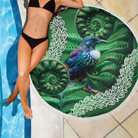 Tui Bird Koru Silver Fern Aotearoa Beach Blanket LT9 - Polynesian Pride