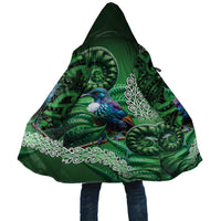 Tui Bird Koru Silver Fern Aotearoa Cloak LT9 Unisex Green - Polynesian Pride