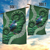Tui Bird Koru Silver Fern Aotearoa Garden Flag LT9 - Polynesian Pride
