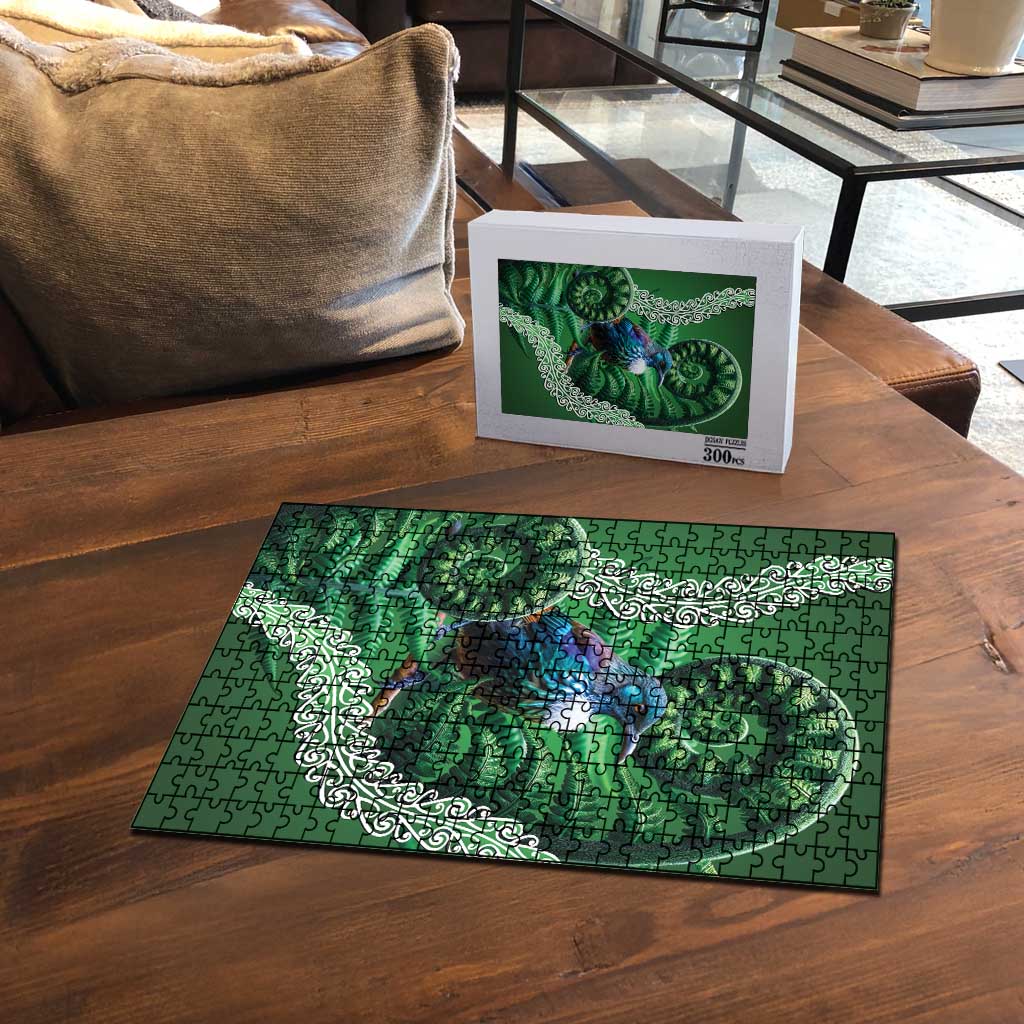 Tui Bird Koru Silver Fern Aotearoa Puzzle LT9 - Polynesian Pride