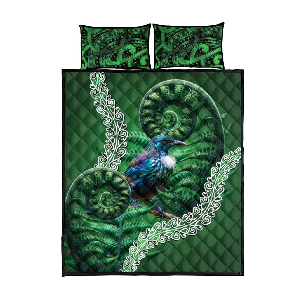 Tui Bird Koru Silver Fern Aotearoa Quilt Bed Set LT9 - Polynesian Pride