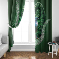 Tui Bird Koru Silver Fern Aotearoa Window Curtain LT9 - Polynesian Pride