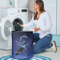 Tui Bird Matariki Galaxy Laundry Basket Koru Silver Fern Aotearoa LT9 - Polynesian Pride