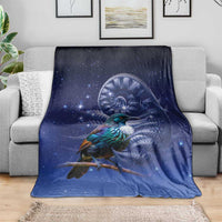 Tui Bird Matariki Galaxy Blanket Koru Silver Fern Aotearoa LT9 - Polynesian Pride
