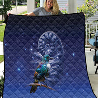 Tui Bird Matariki Galaxy Quilt Koru Silver Fern Aotearoa LT9 Galaxy - Polynesian Pride