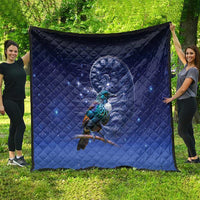 Tui Bird Matariki Galaxy Quilt Koru Silver Fern Aotearoa LT9 - Polynesian Pride