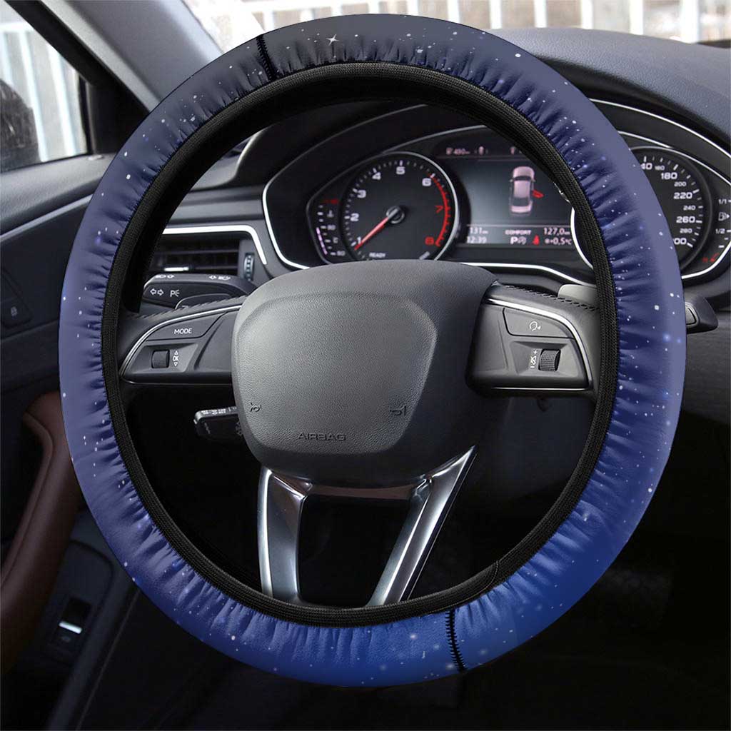 Tui Bird Matariki Galaxy Steering Wheel Cover Koru Silver Fern Aotearoa LT9 - Polynesian Pride