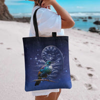 Tui Bird Matariki Galaxy Tote Bag Koru Silver Fern Aotearoa LT9 - Polynesian Pride