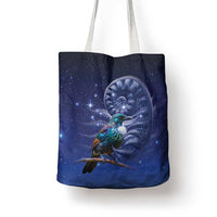 Tui Bird Matariki Galaxy Tote Bag Koru Silver Fern Aotearoa LT9 - Polynesian Pride