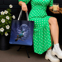 Tui Bird Matariki Galaxy Tote Bag Koru Silver Fern Aotearoa LT9 - Polynesian Pride