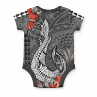 Hawaii Fish Hook Baby Onesie Polynesian Vintage Vibes LT9 - Polynesian Pride