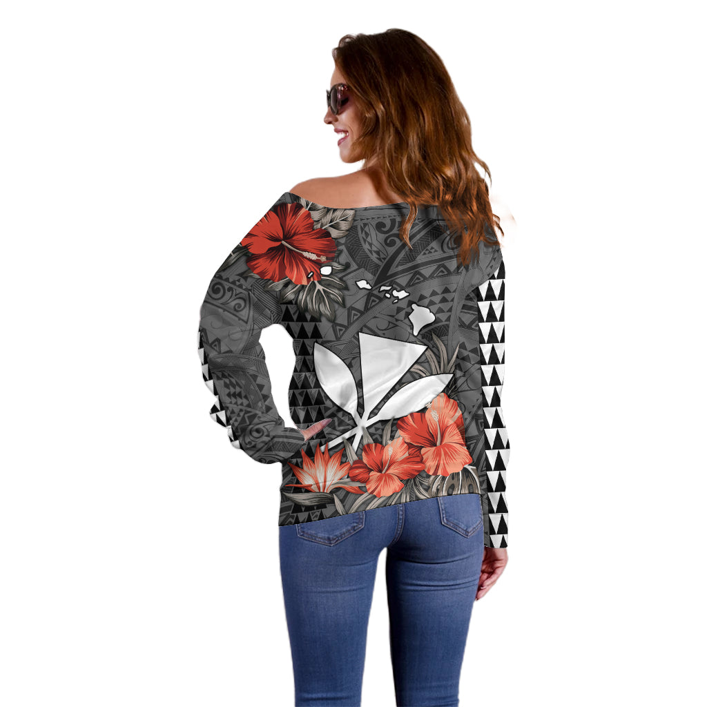 Personalised Hawaii Kanaka Maoli Off Shoulder Sweater Polynesian Vintage Vibes LT9 - Polynesian Pride