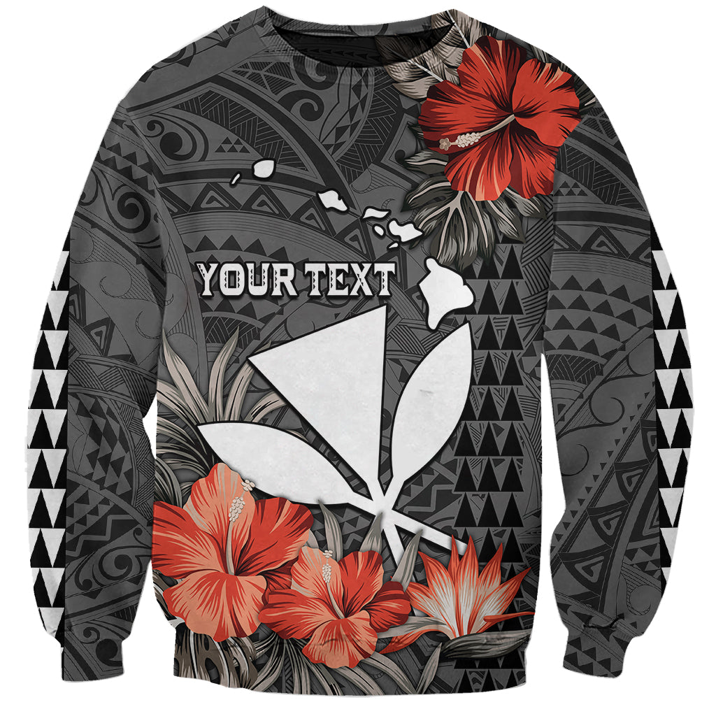 Personalised Hawaii Kanaka Maoli Sweatshirt Polynesian Vintage Vibes LT9 Unisex Black - Polynesian Pride